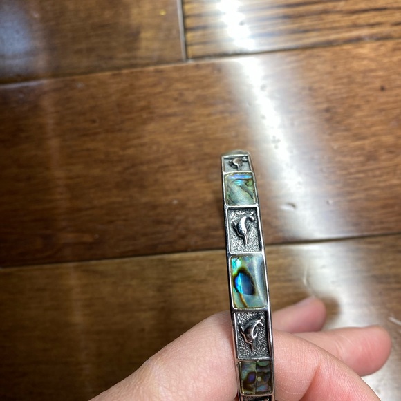 Vintage Monet Dolphin Silver tone Bracelet. - Picture 9 of 10